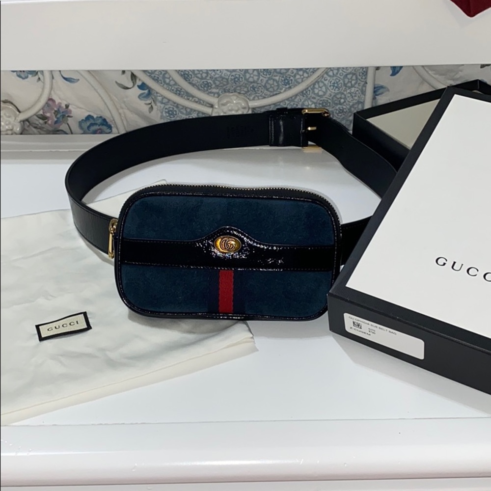 Gucci Ophidia suede belt bag